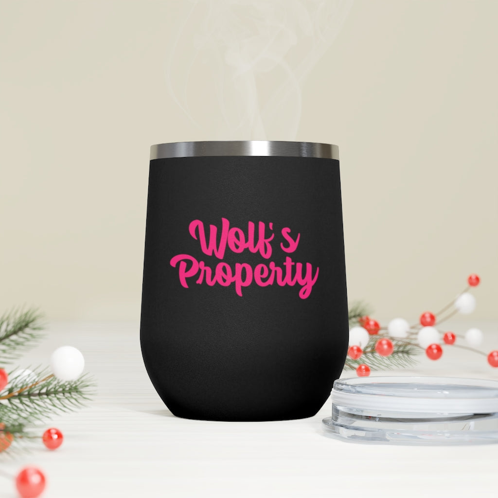 Wolf's Property, 12oz Insulated Wine Tumbler