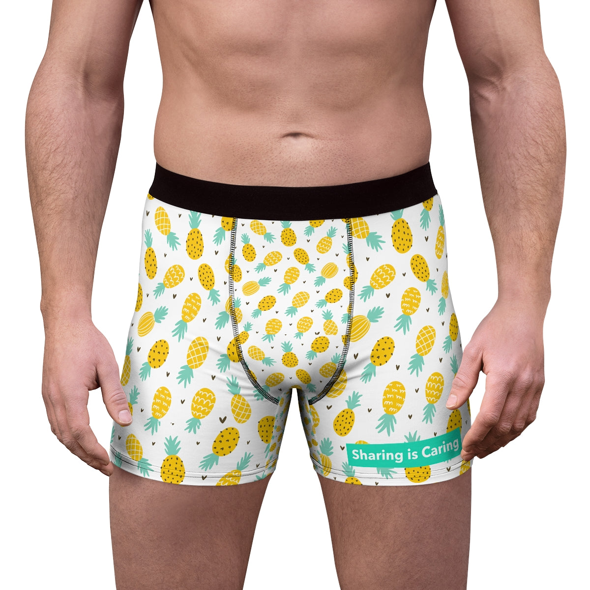 Échangistes à l'envers avec des ananas, le partage c'est prendre soin des boxers pour hommes 