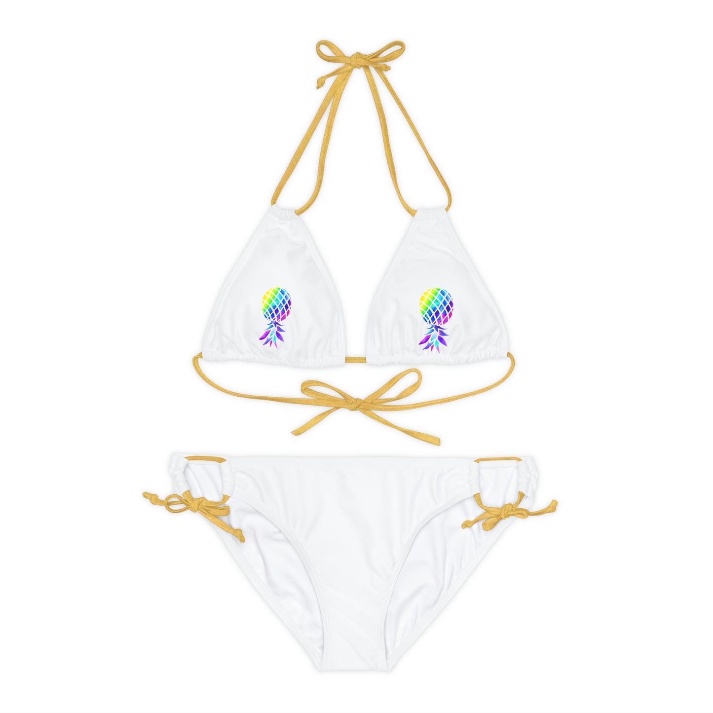 Upside down Pineapple Strappy Bikini Set