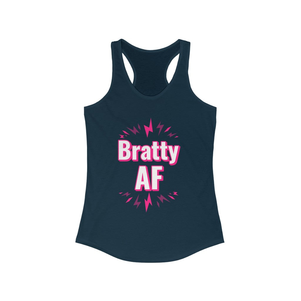 Bratty AF Next Level Racerback Tank