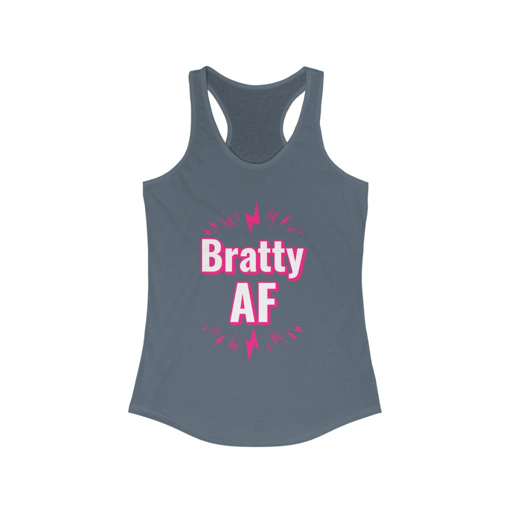 Bratty AF Next Level Racerback Tank