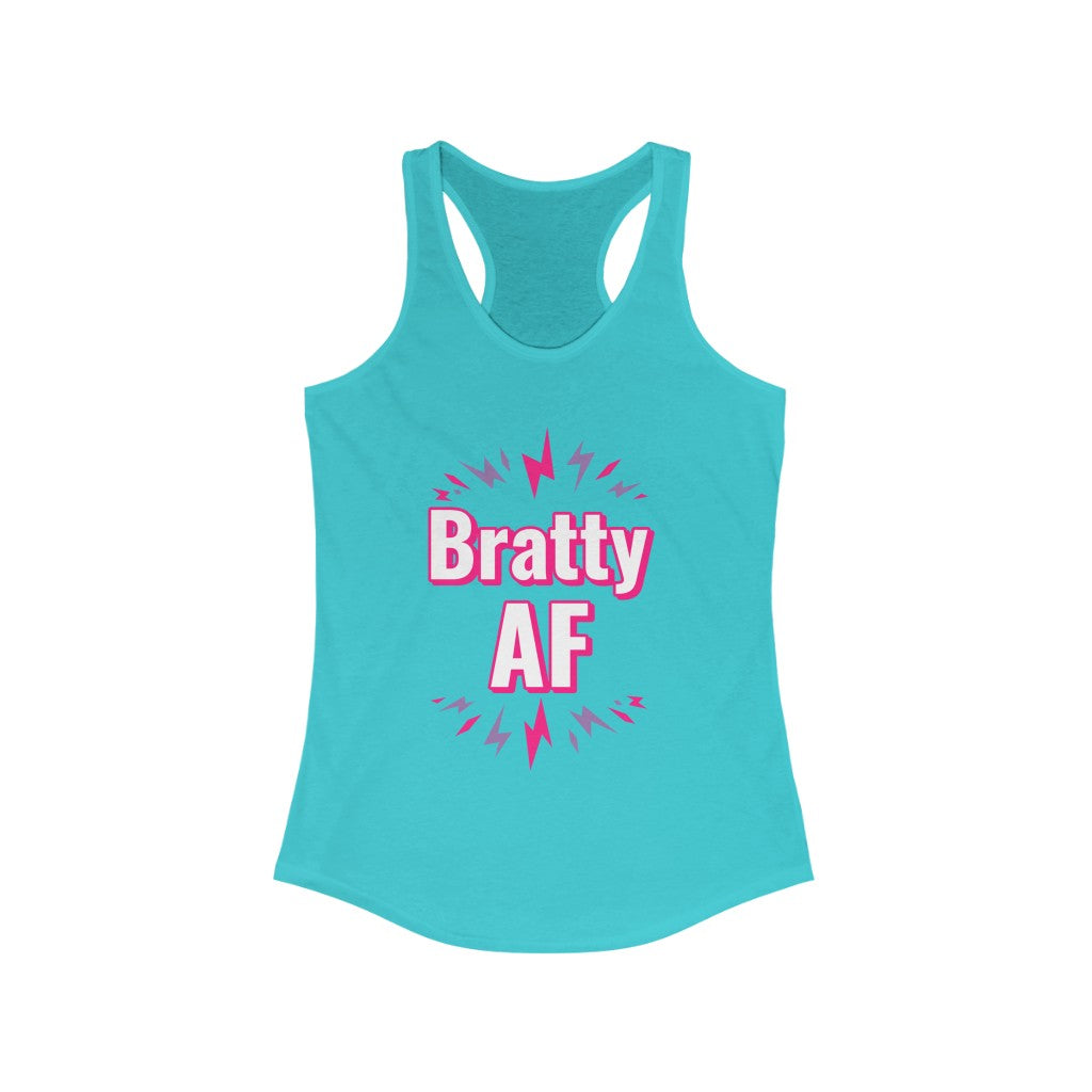 Bratty AF Next Level Racerback Tank