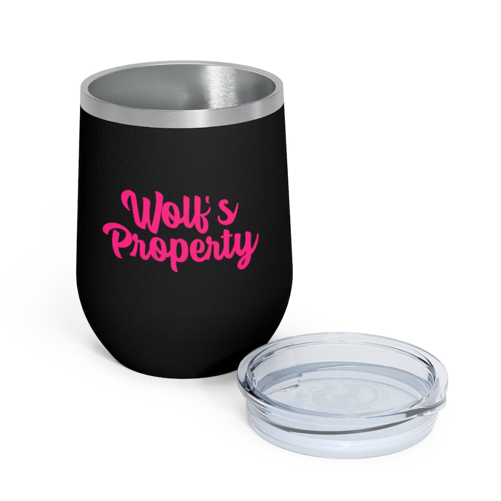 Wolf's Property, 12oz Insulated Wine Tumbler