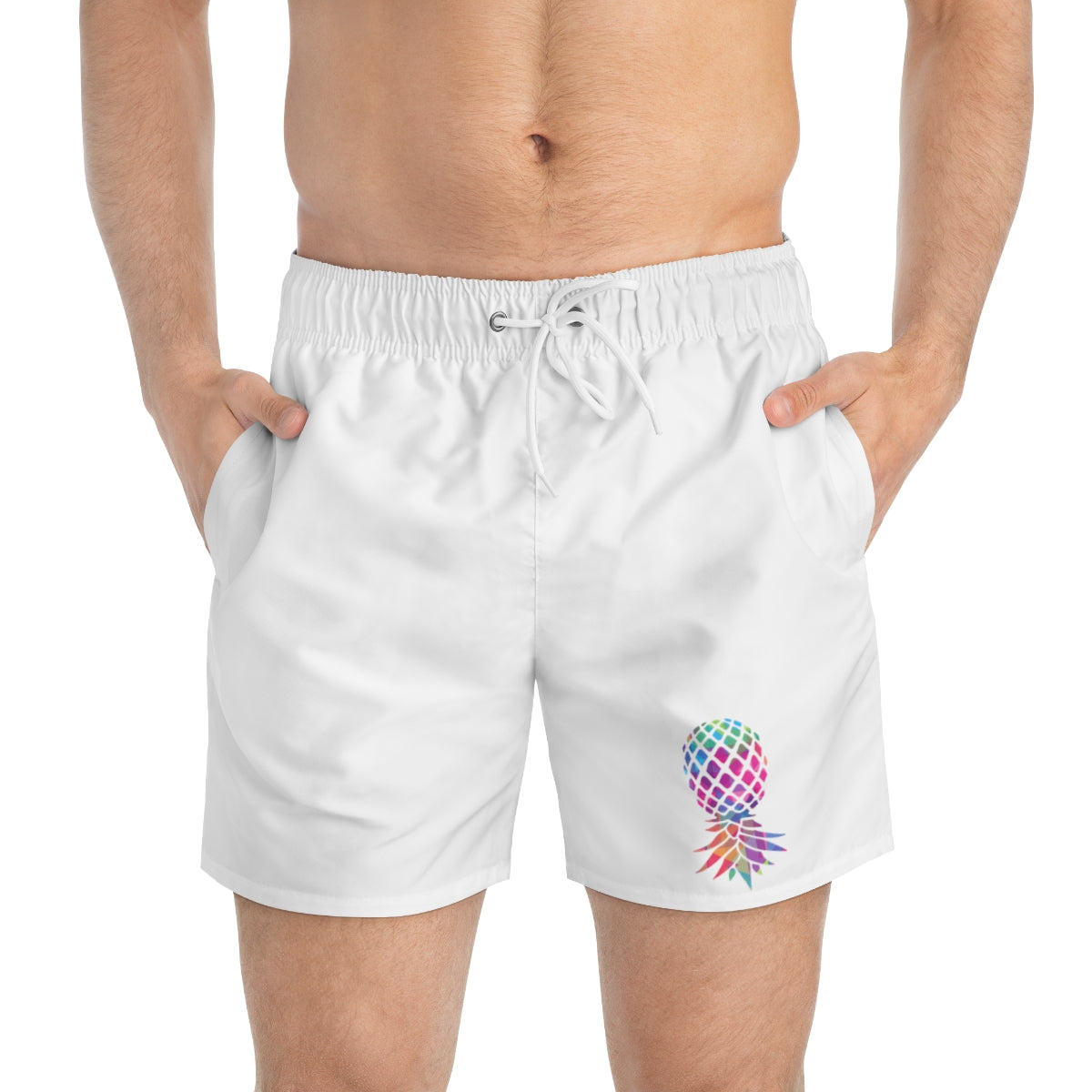 Upside Down Pineapple Mens Swim Trunks