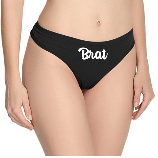 Brat Cotton Thong Panties