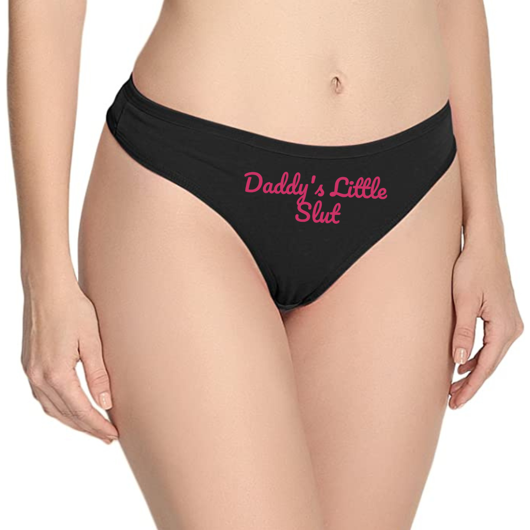 Culotte string en coton Daddy's Little Slut