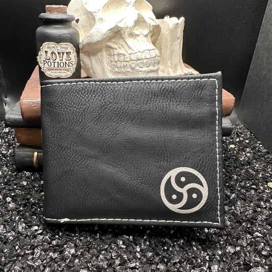 BDSM Triskelion Black Billfold Wallet