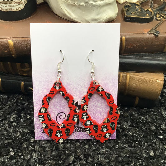 BDSM Scalloped Acrylic Earrings