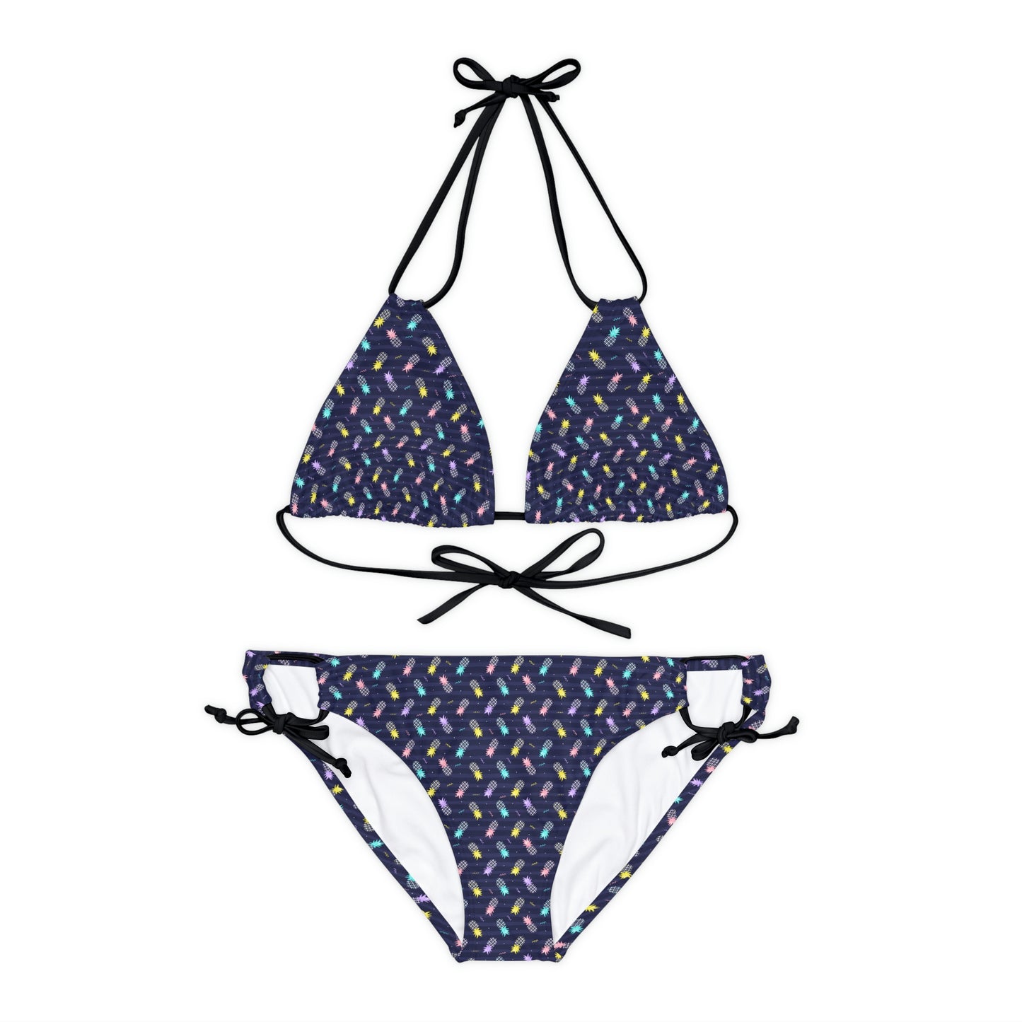 Upside down Pineapple Strappy Bikini Set