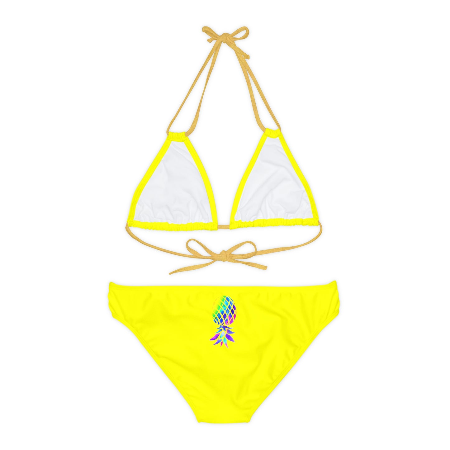 Upside down Pineapple Strappy Bikini Set