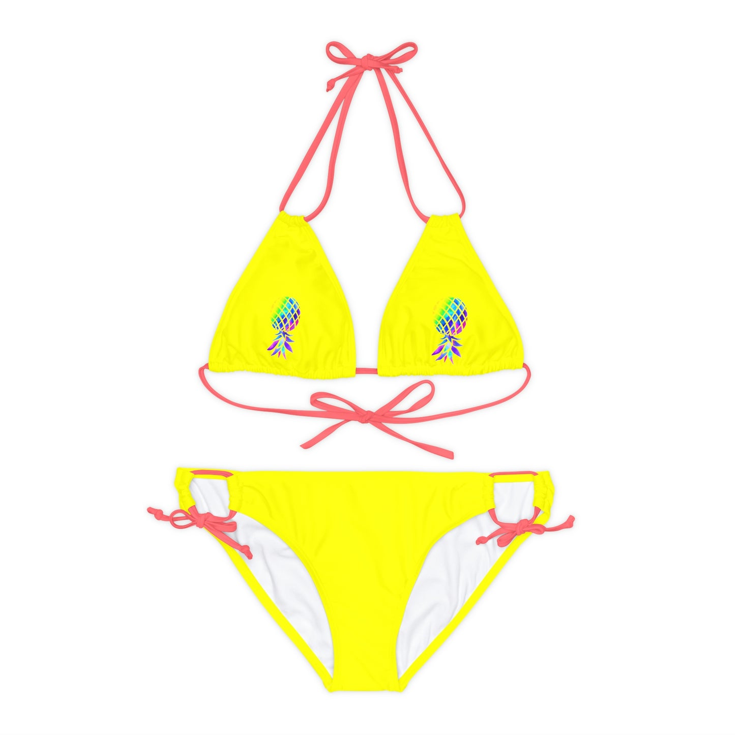 Upside down Pineapple Strappy Bikini Set