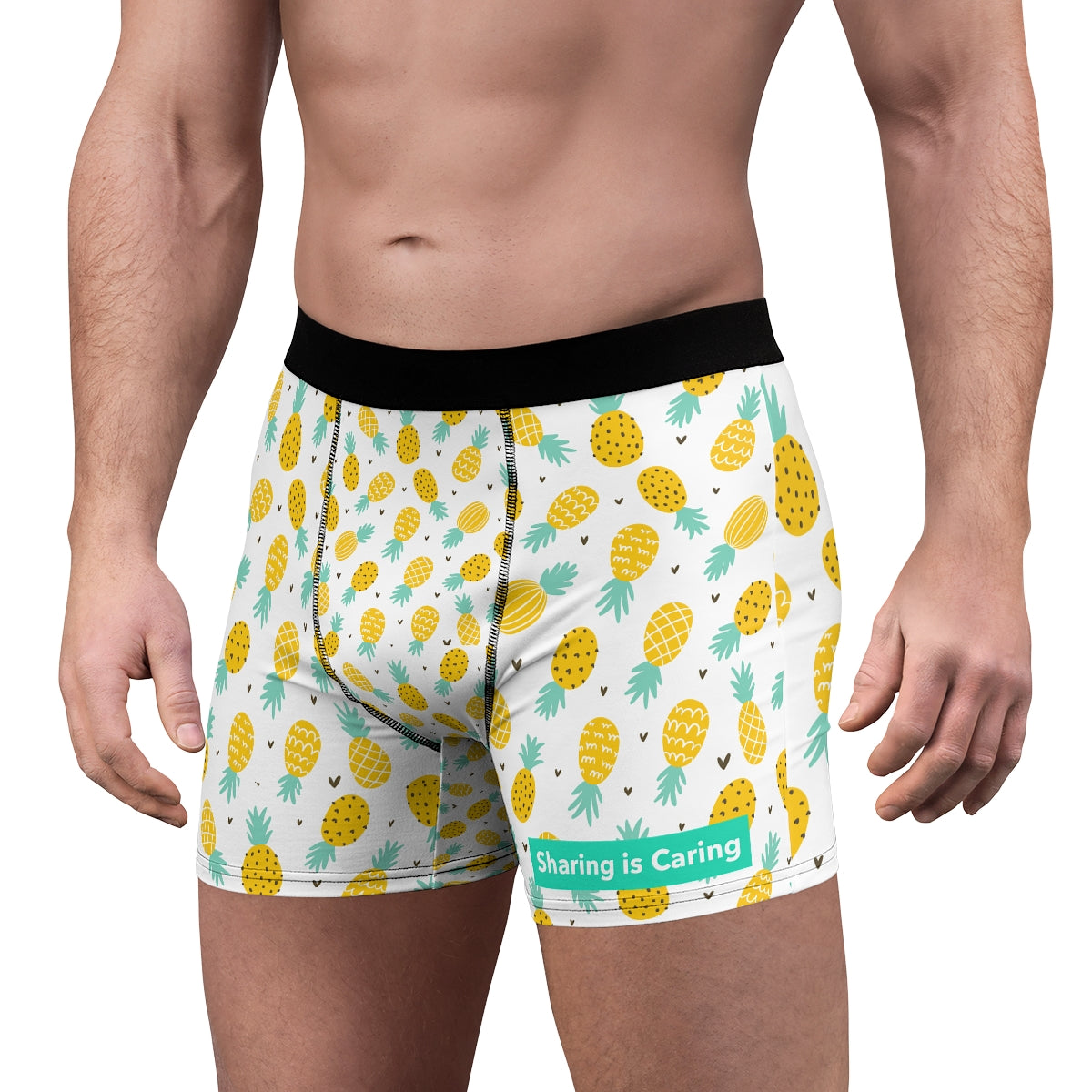 Upside Down Pineapple Swingers, Sharing is Caring Mens Boxers