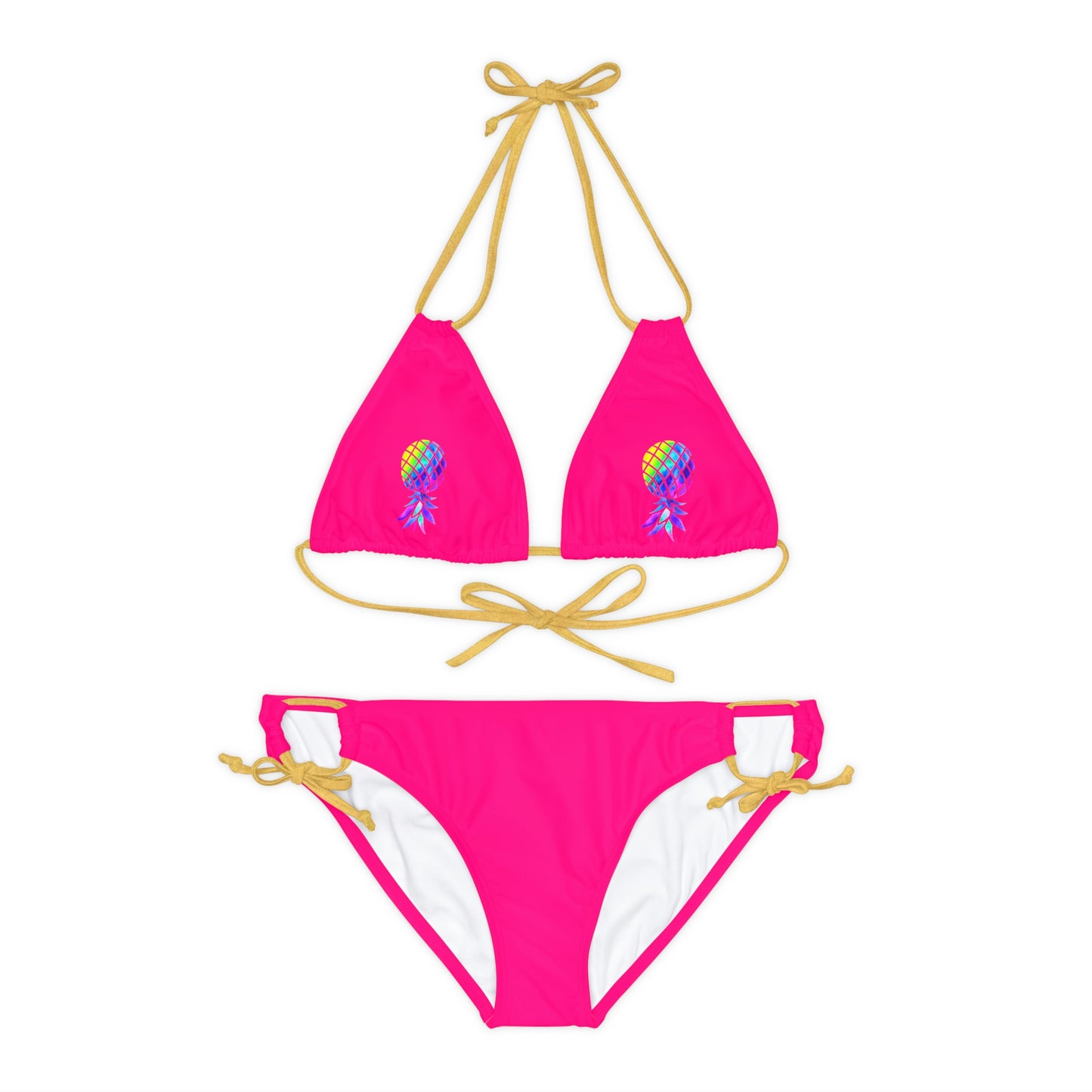 Upside down Pineapple Strappy Bikini Set