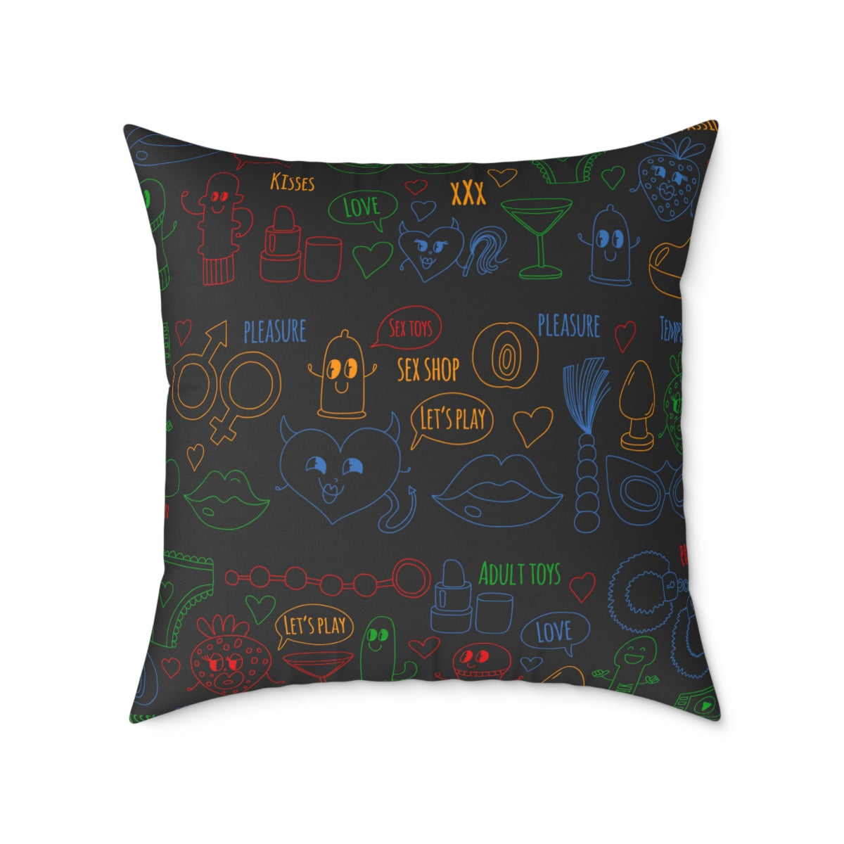 BDSM Sex Spun Polyester Square Pillow