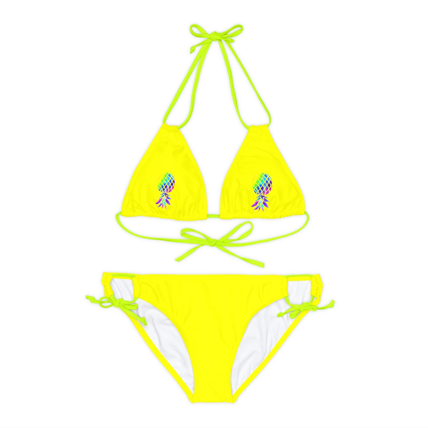 Upside down Pineapple Strappy Bikini Set