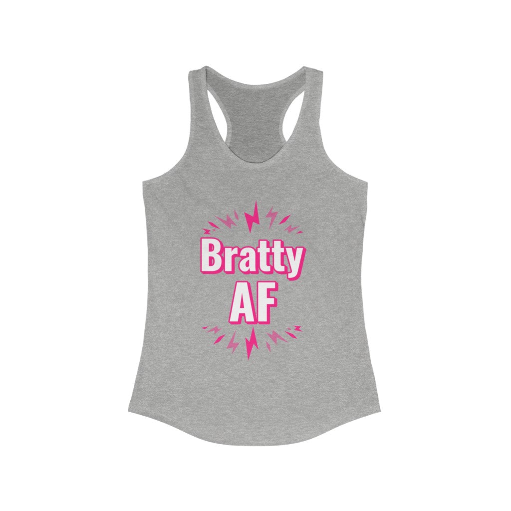 Bratty AF Next Level Racerback Tank