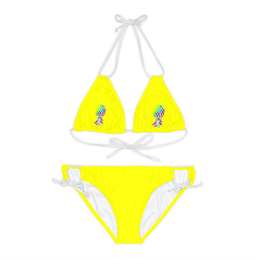 Upside down Pineapple Strappy Bikini Set