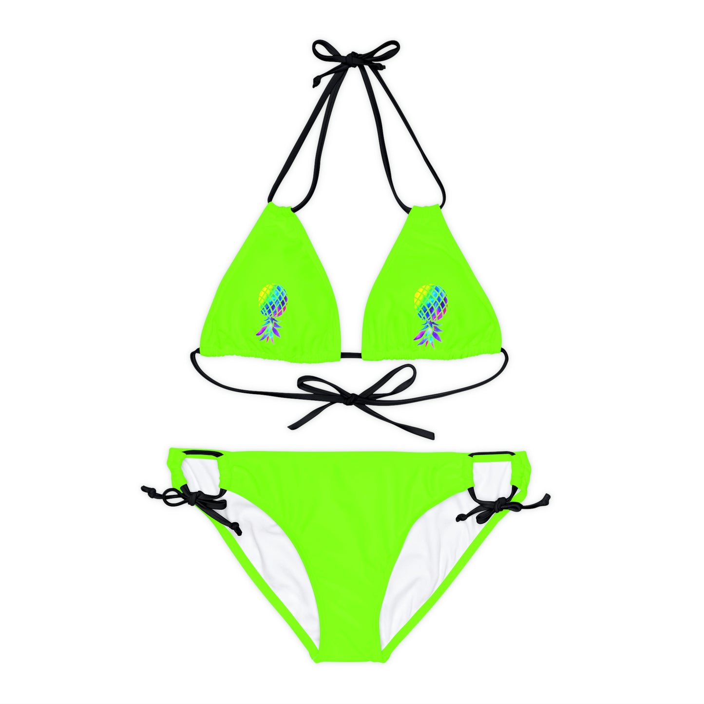 Upside down Pineapple Strappy Bikini Set