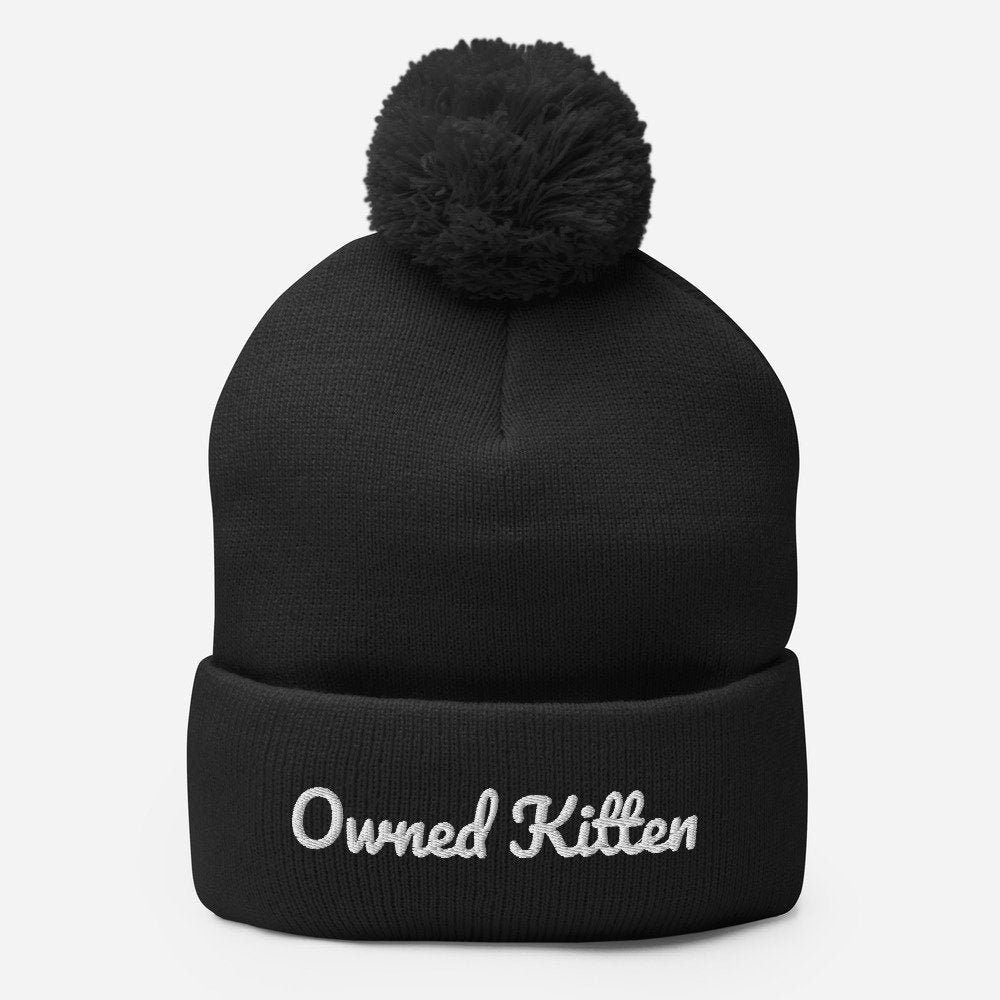 Owned Kitten Pom-Pom Beanie