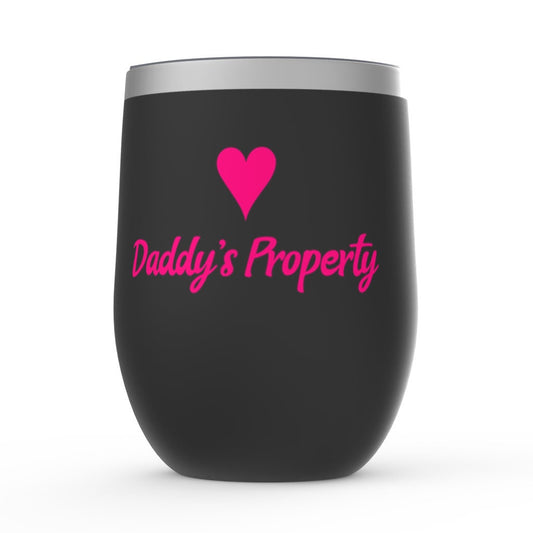 Daddy's Property Black 12oz Wine Tumblers