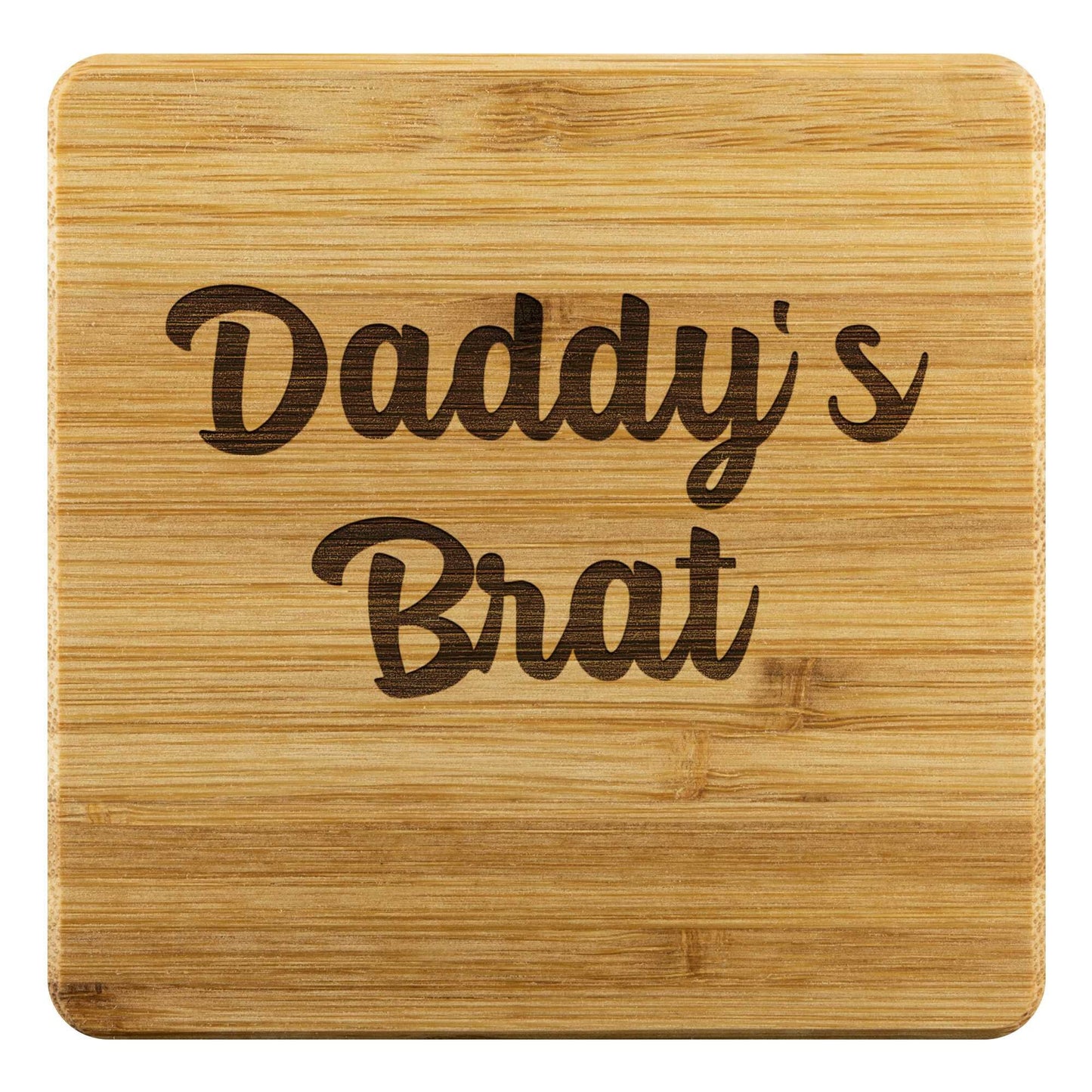 Daddy's Brat Bamboo Coasters Set of 4