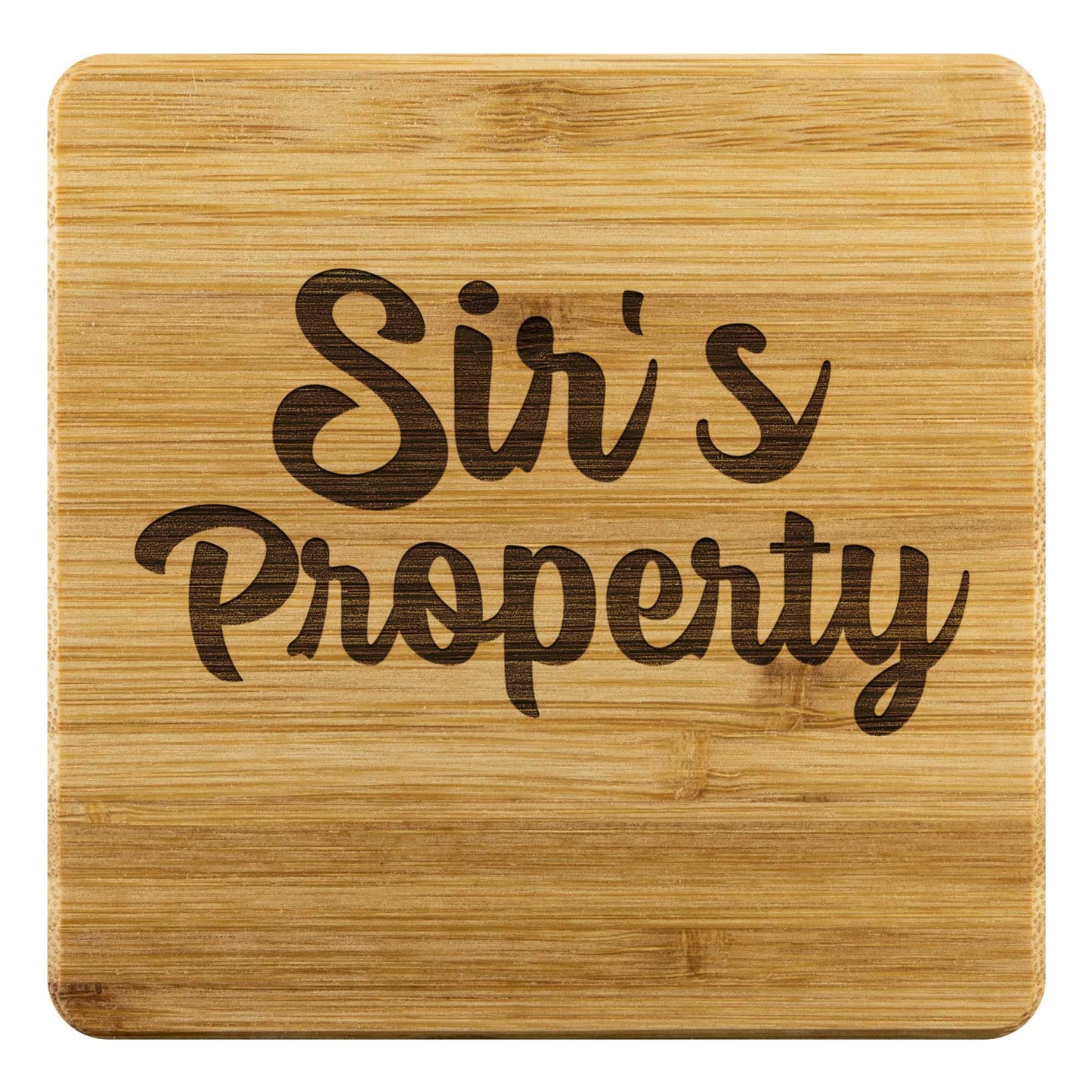 Sir's Property Bamboo Coasters Set of 4