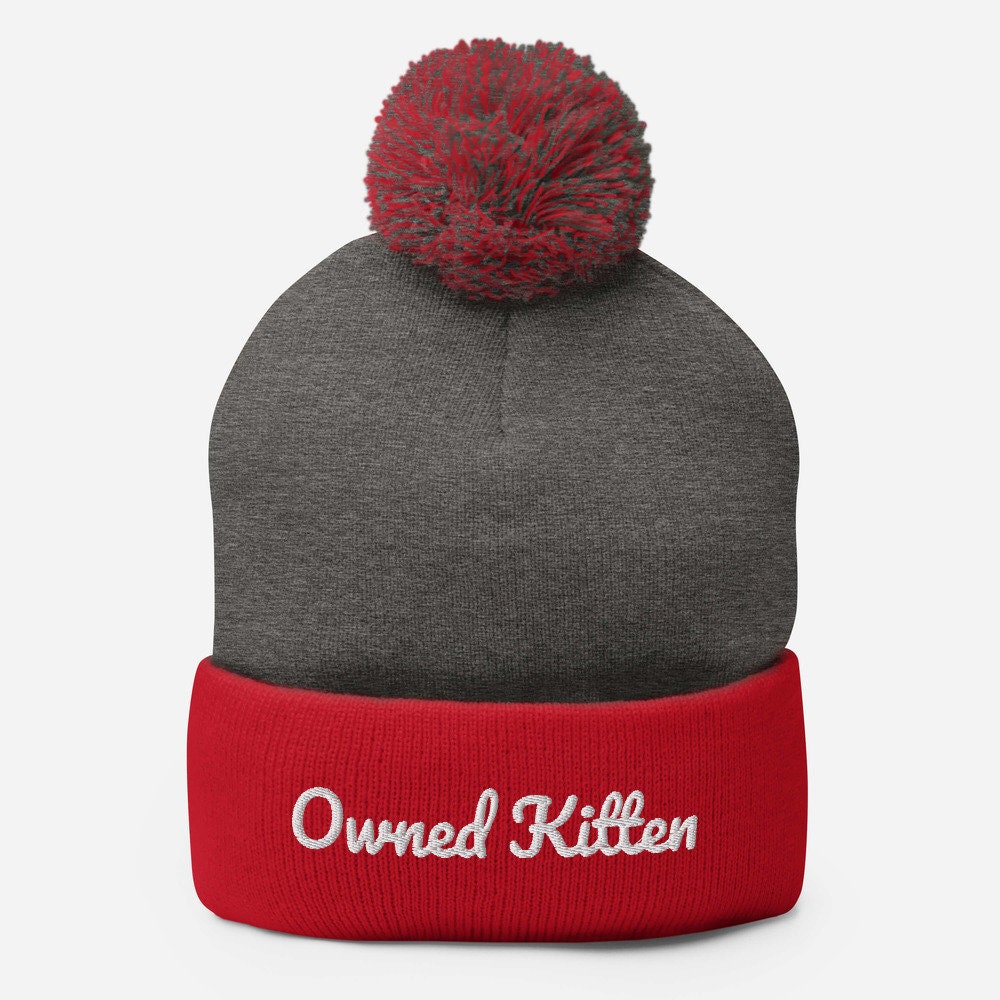 Owned Kitten Pom-Pom Beanie