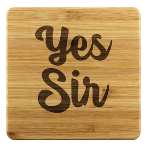 Yes Sir Bamboo Coasters Set of 4