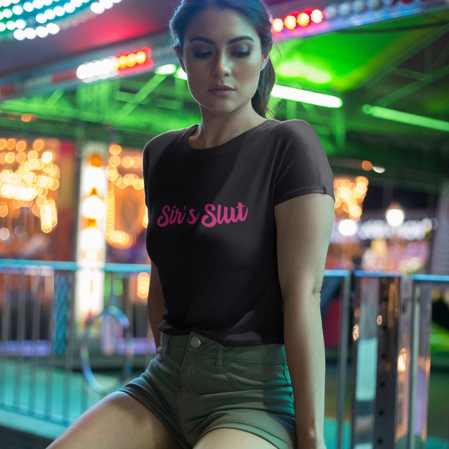 Sir's Slut Unisex Short Sleeve V-Neck T-Shirt