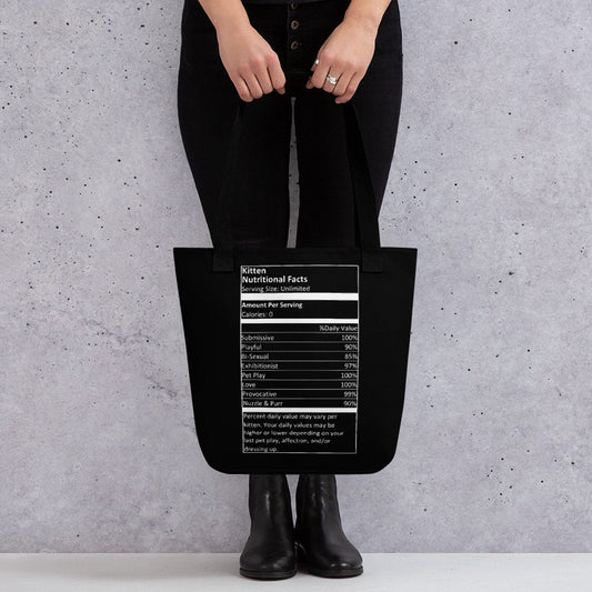 Kitten Nutritional Facts Tote Bag