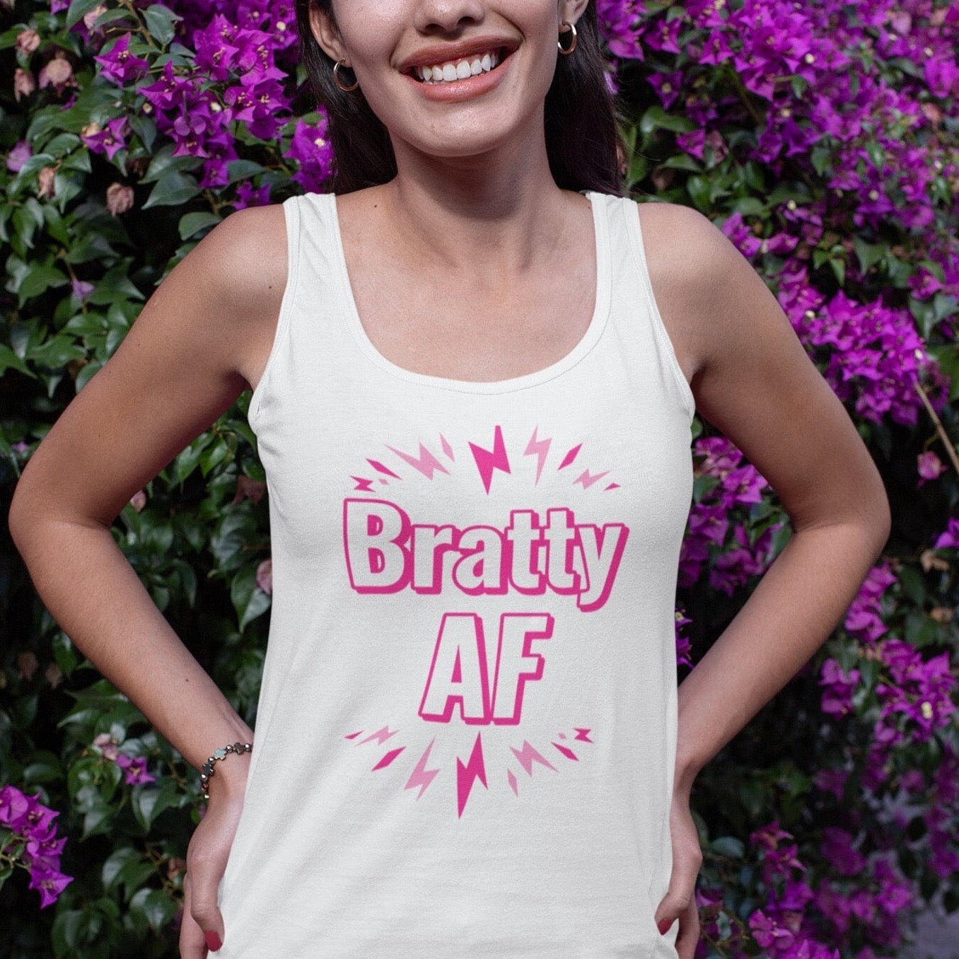 Bratty AF Next Level Racerback Tank