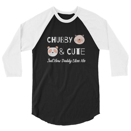 Chubby & Cute 3/4 Sleeve Raglan Shirt