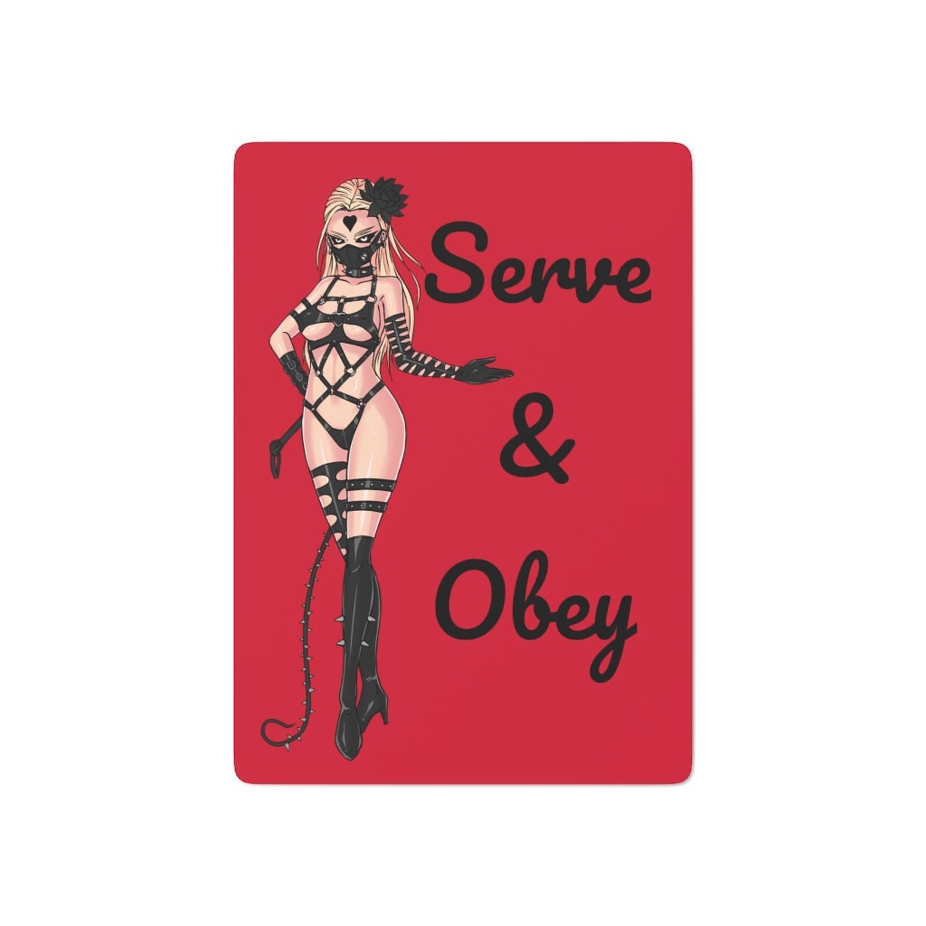 Cartes de poker personnalisées Dominatrix Serve &amp; Obey