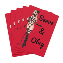 Load image into Gallery viewer, Dominatrix Serve &amp; Obey Custom Poker Cards
