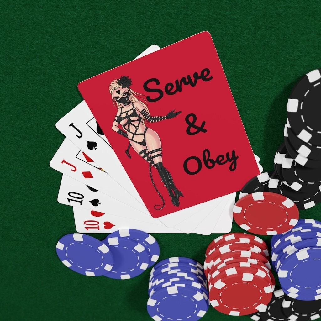 Cartes de poker personnalisées Dominatrix Serve &amp; Obey