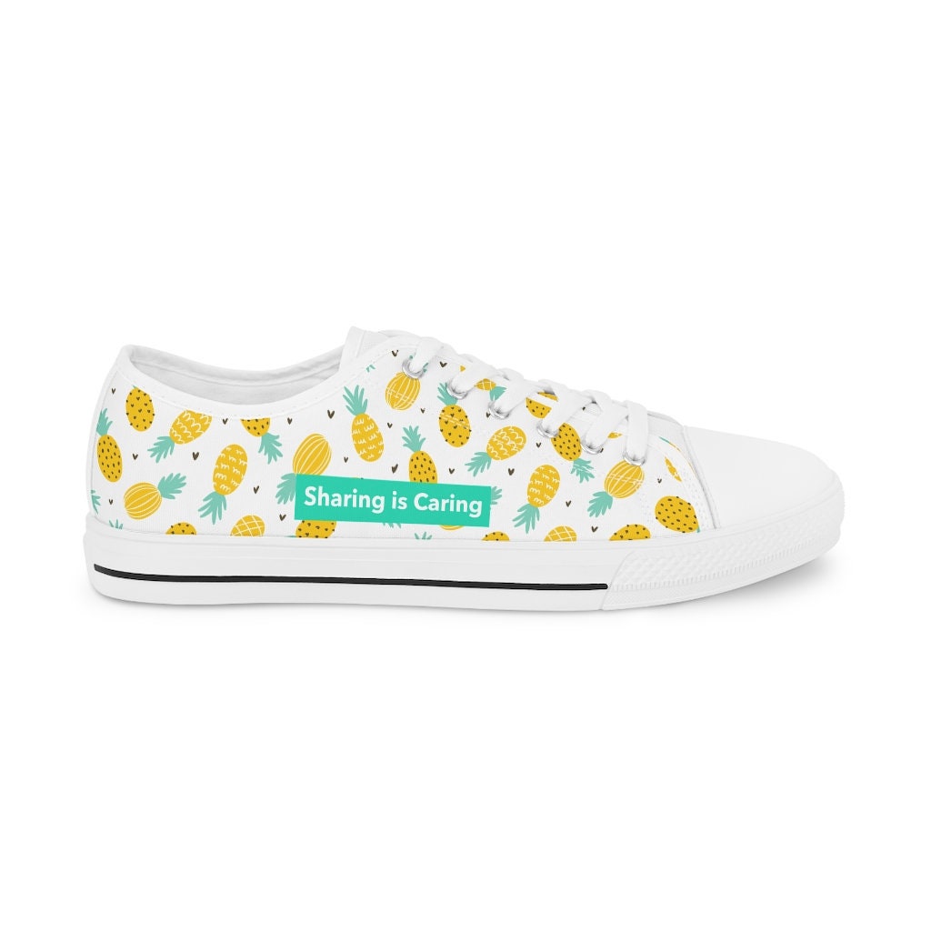 Upside Down Pineapple Men's Low Top Sneakers