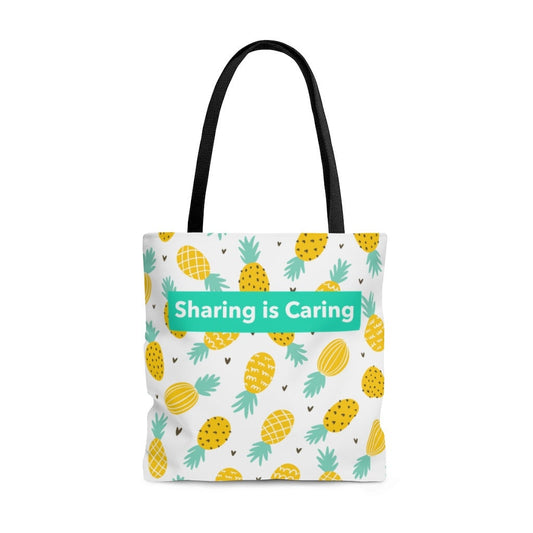 Sharing is Caring Upside Down Pineapple Tote Bag