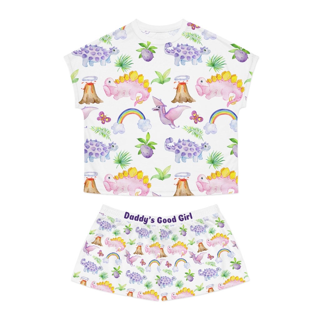 Ensemble pyjama court pour femme Dino Daddy's Good Girl