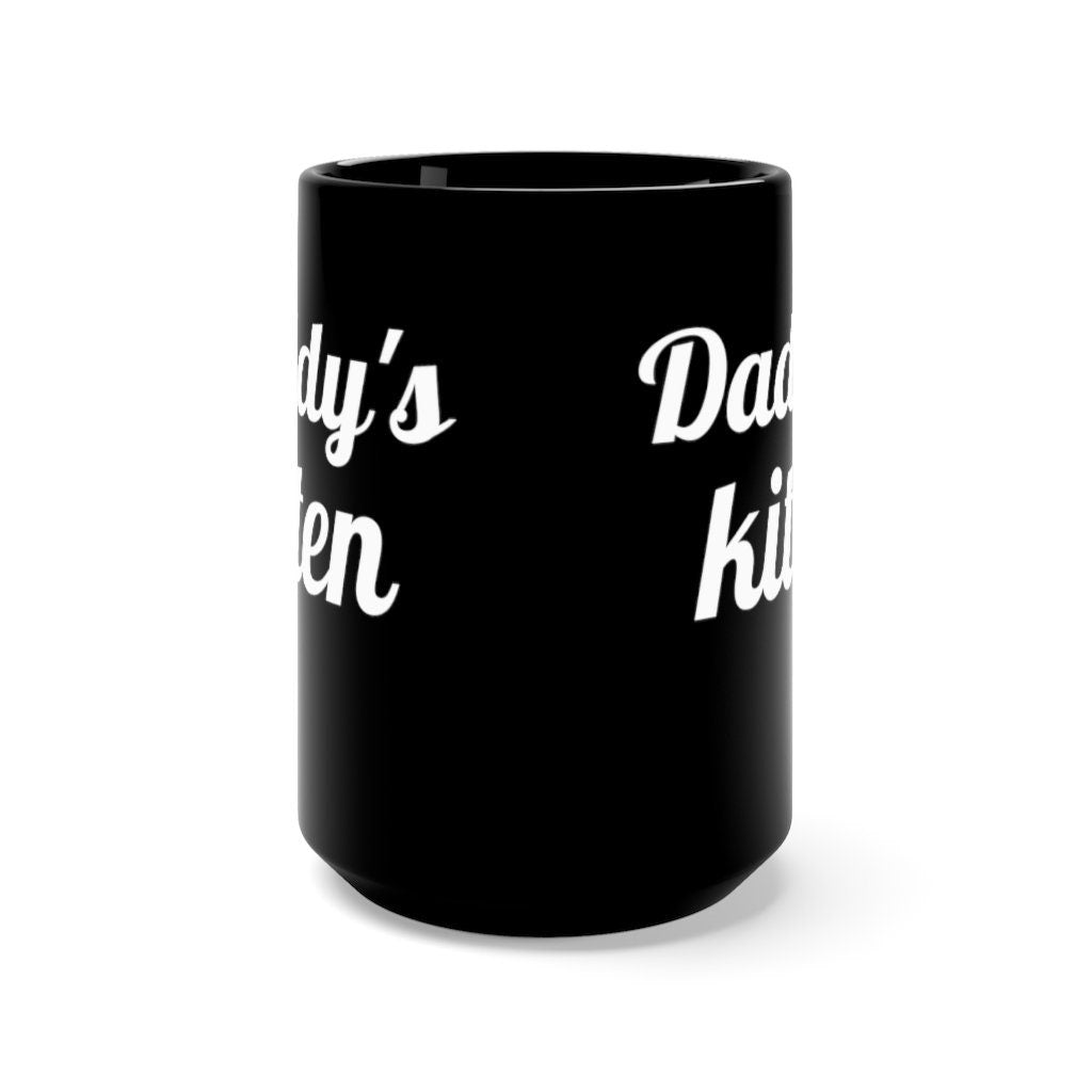 Daddy's Kitten Black Mug 15oz