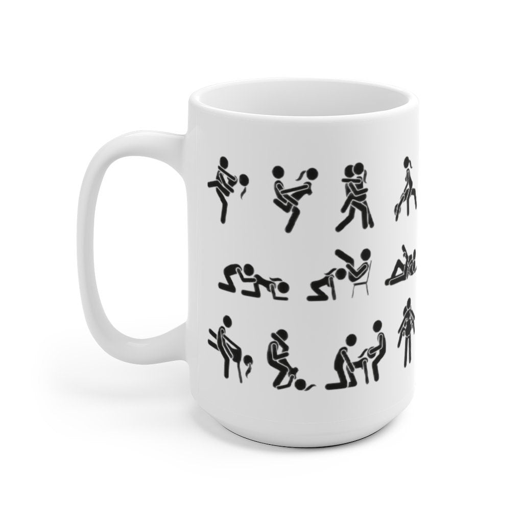 Fuck Me Sex Positions White Ceramic Mug