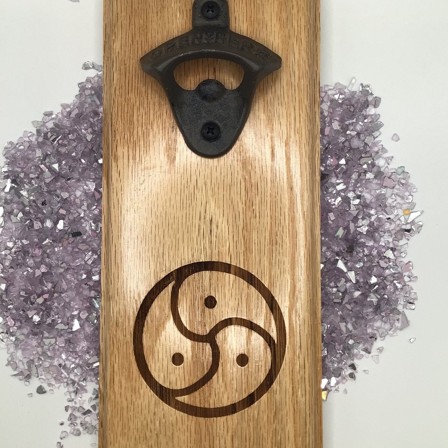 BDSM Triskelion Wood Bottle Opener