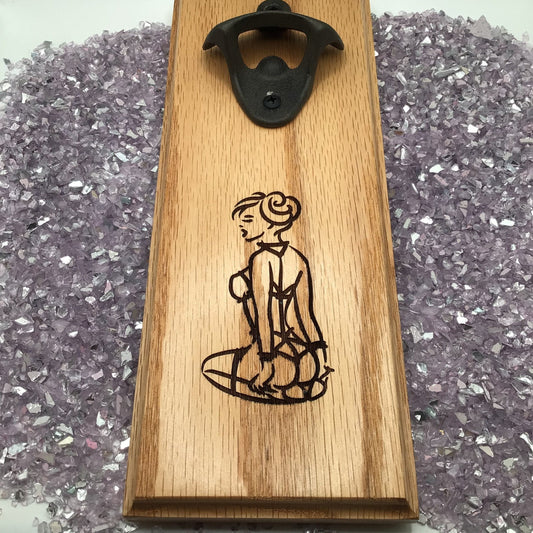 BDSM Submissive Women Wood Bottle Opener