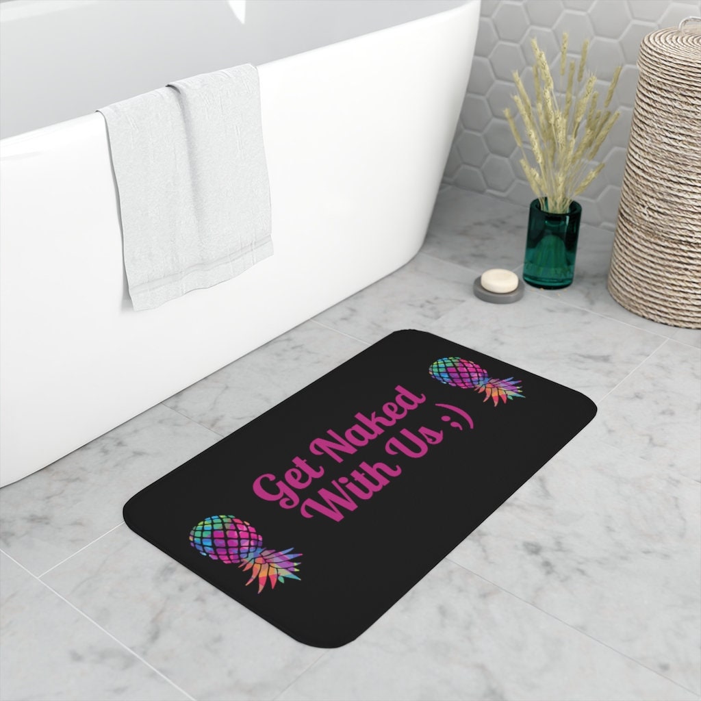 Get Naked With Us :), Upside Down Pineapple Memory Foam Bath Mat