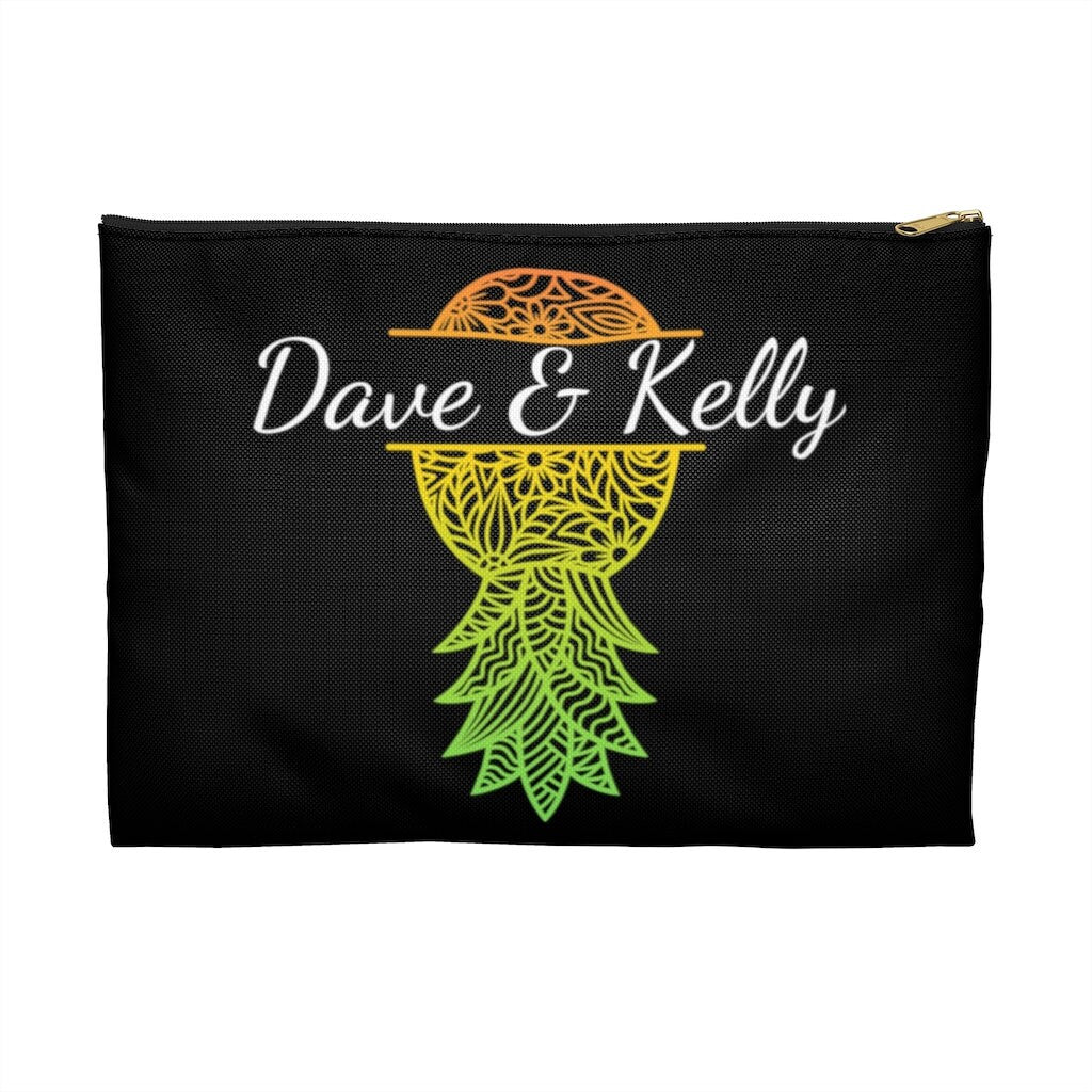 Upside Down Pineapple Name Accessory Pouch, Swingers