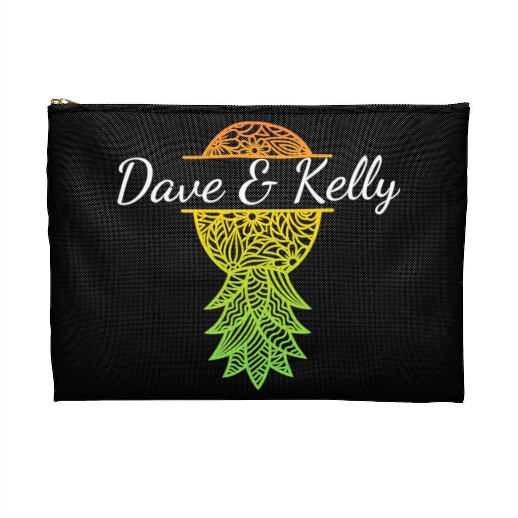 Upside Down Pineapple Name Accessory Pouch, Swingers