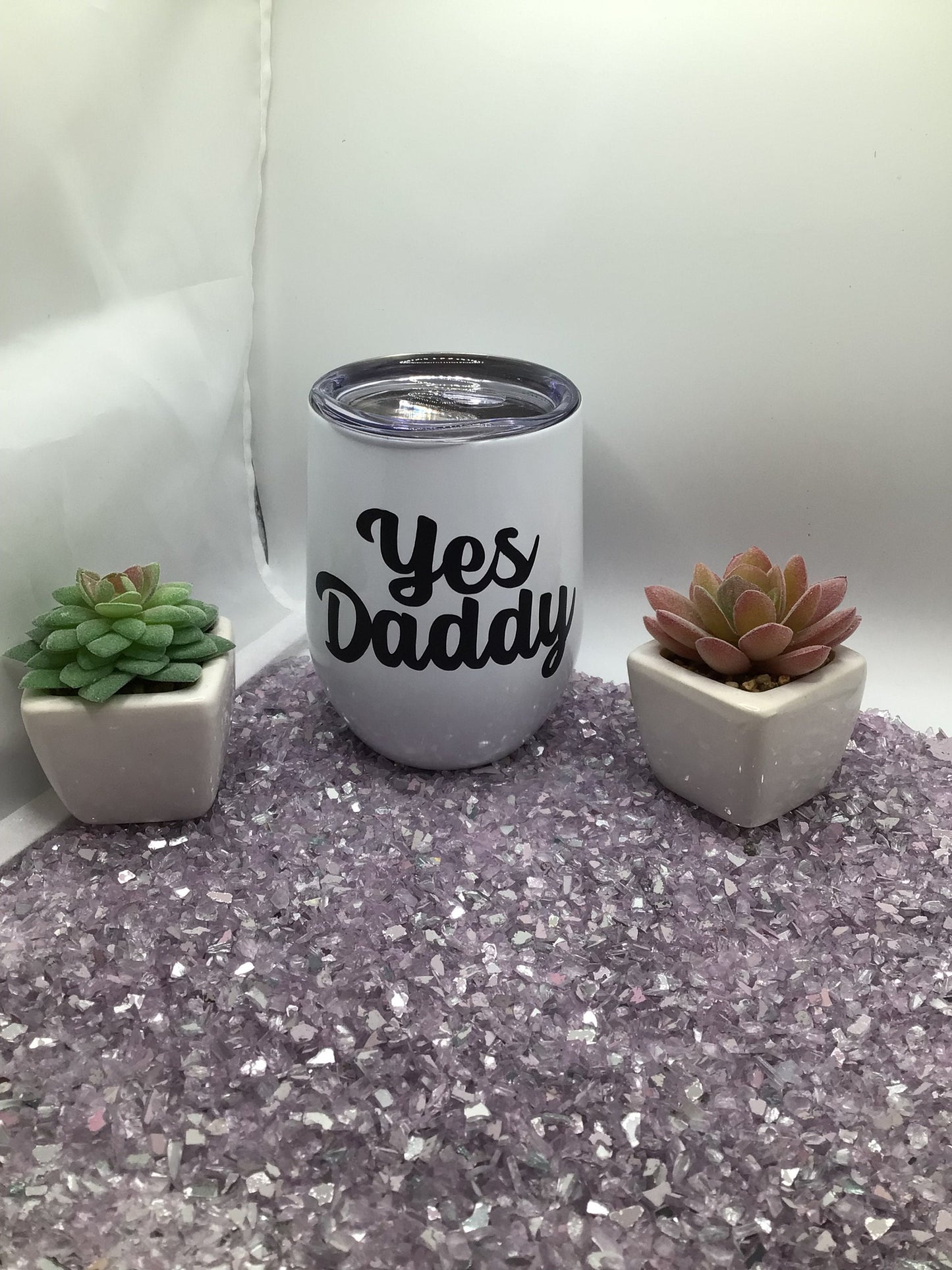 Yes Daddy Stemless 12 oz Wine Tumblers