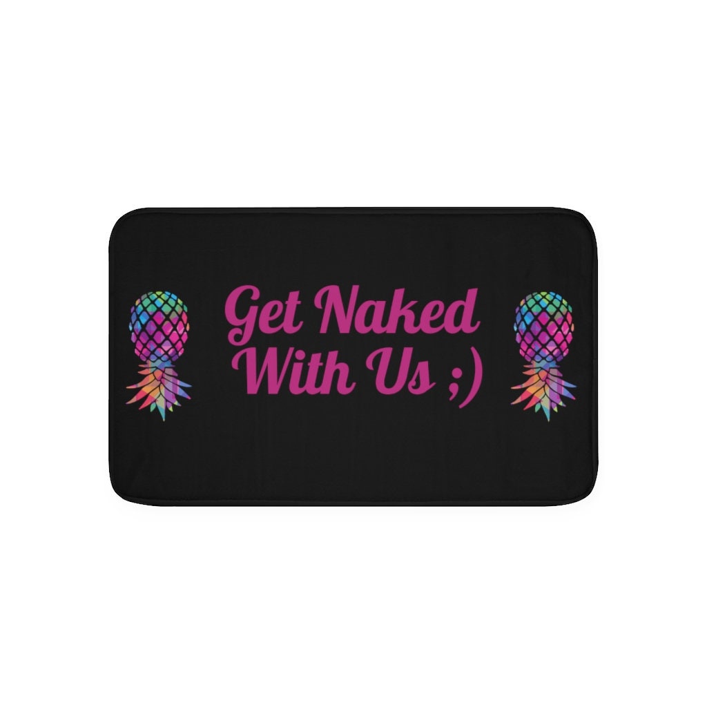 Get Naked With Us :), Upside Down Pineapple Memory Foam Bath Mat