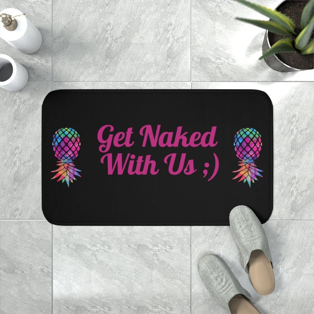 Get Naked With Us :), Upside Down Pineapple Memory Foam Bath Mat