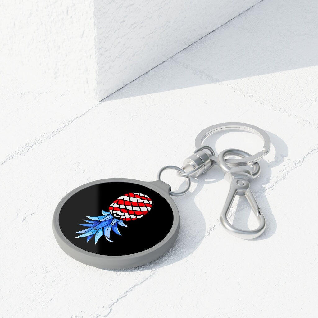 American Flag Upside Down Pineapple Keyring