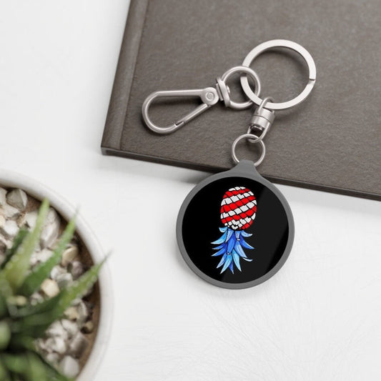 American Flag Upside Down Pineapple Keyring